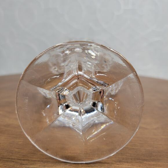 Vintage Shannon Crystal Irish Wine Glasses Goblets Set of 6 Diamond Starburst - Picture 10 of 16